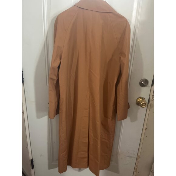 Sears The Fashion Place vintage caramel button front collars rain coat size 16 - Picture 2 of 9